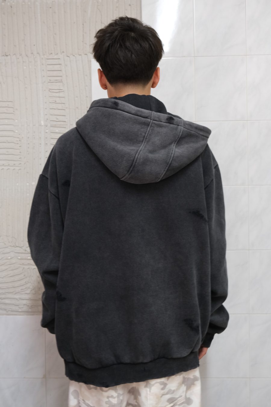 Felpa con Zip Antracite Slavata - immagine 3